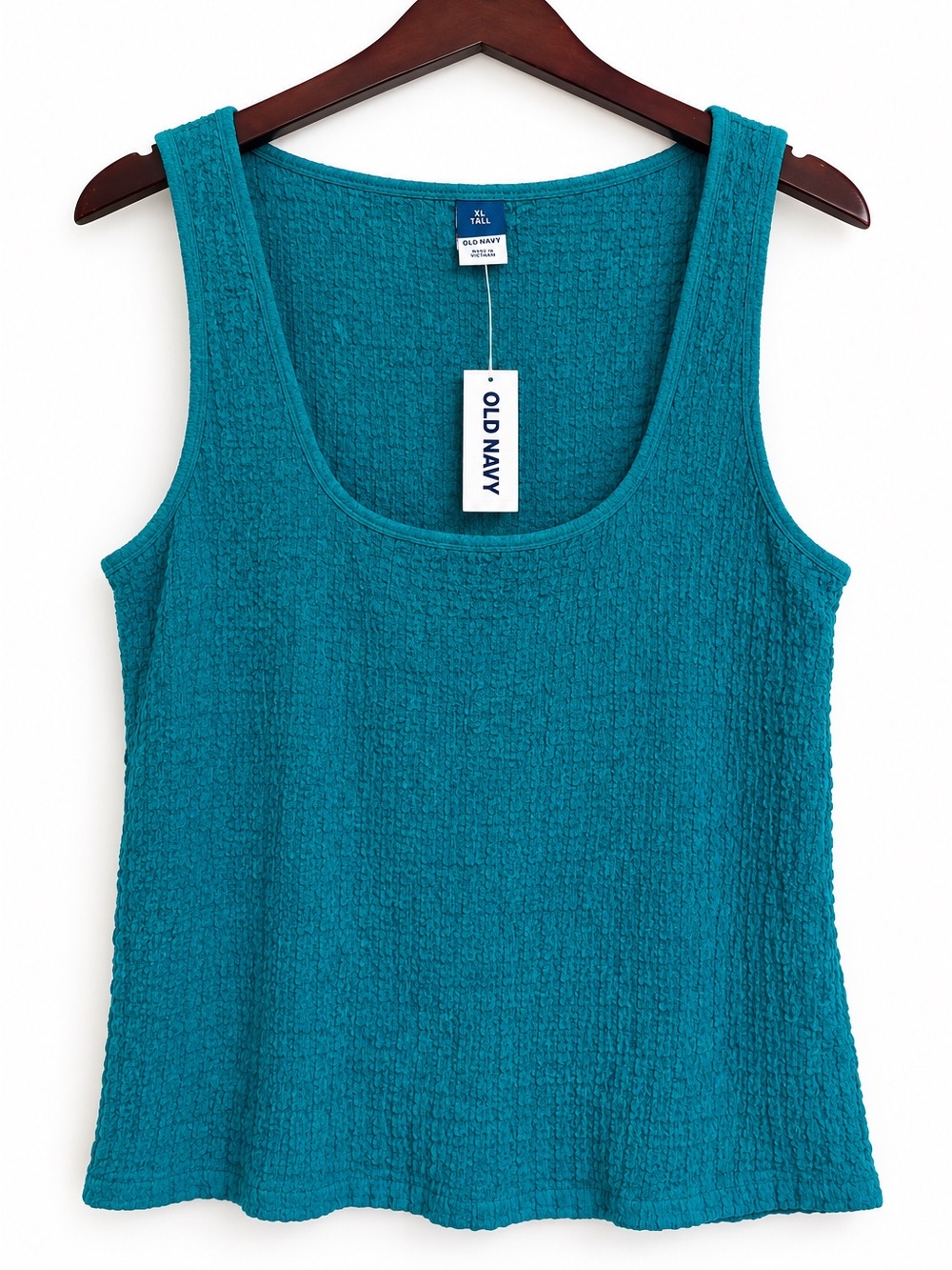 Old Navy Textured Scoop Neck Tank Top Teal XL Tall NWT